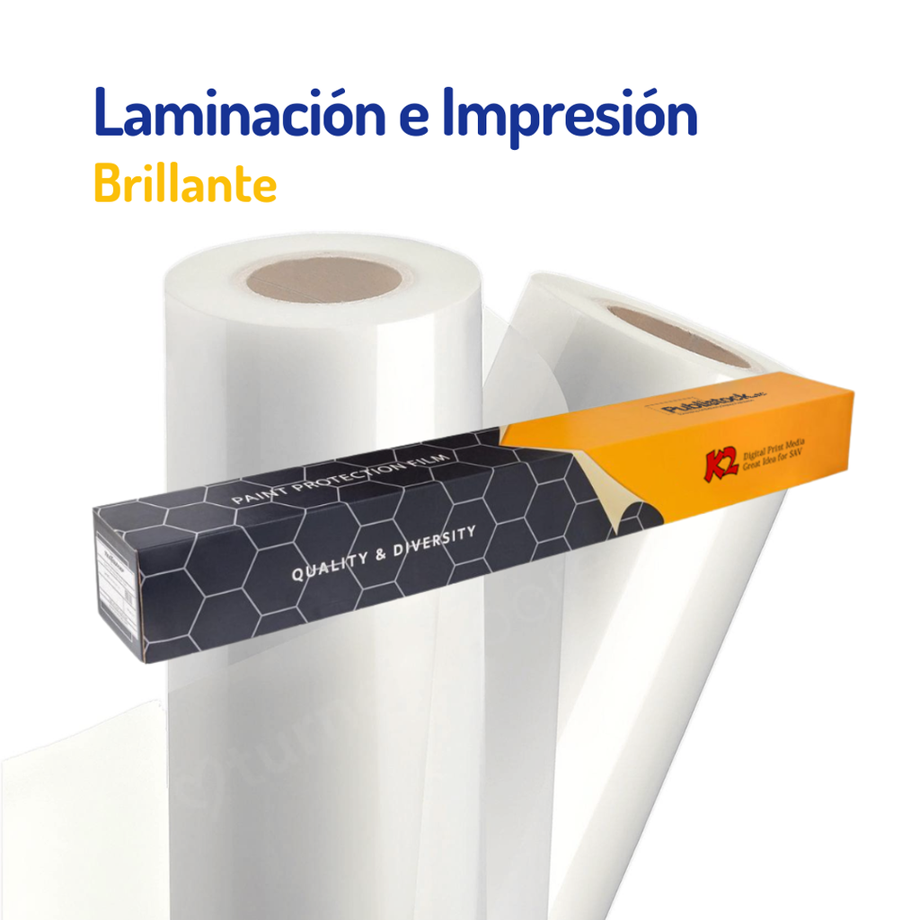 [2120] Vinyl Trans Laminación Impresión Brillante 80μm (127cm)